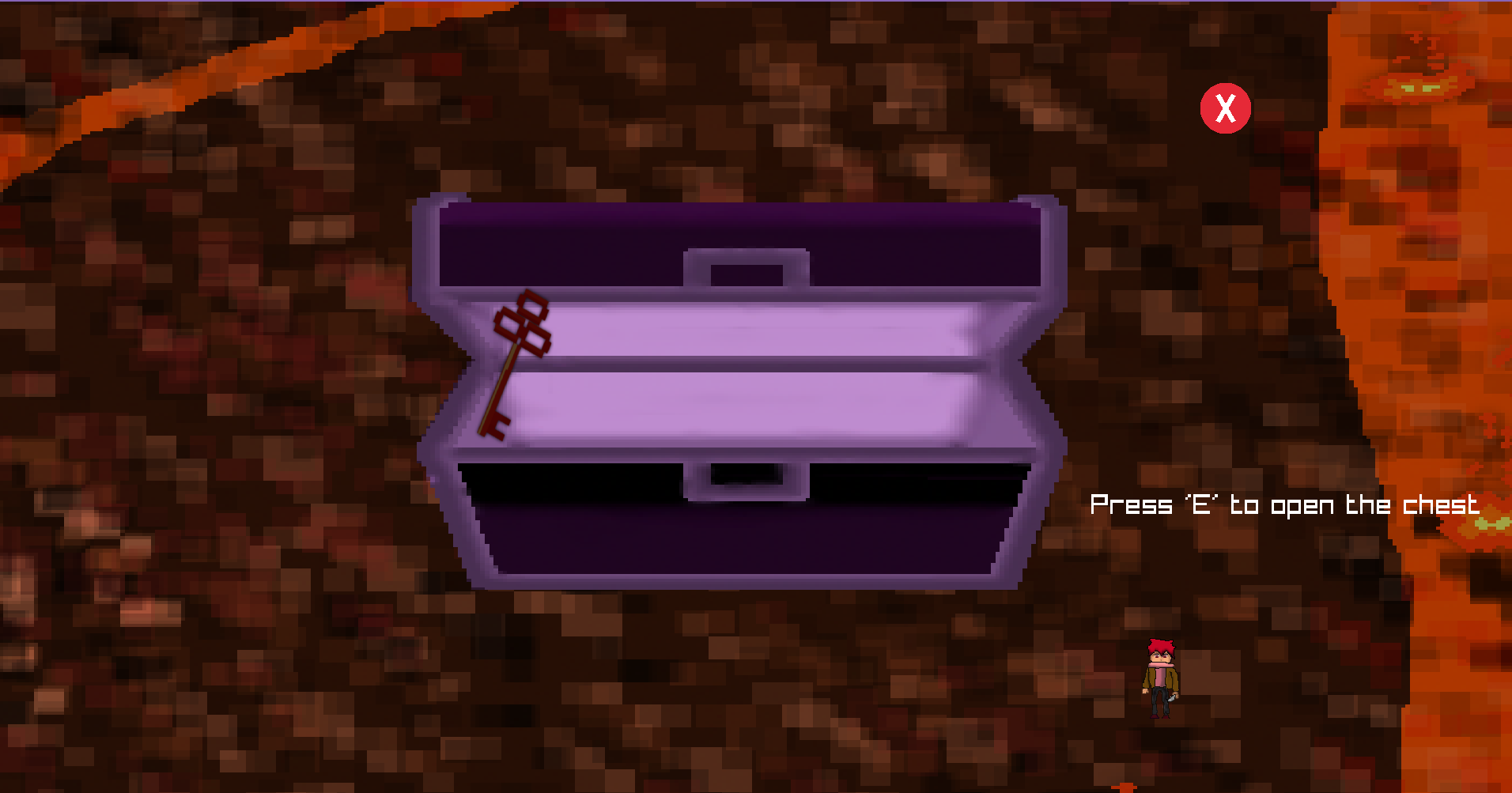 Opened chest